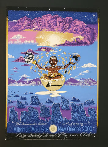 2000 Mardi gras Official Zulu Poster