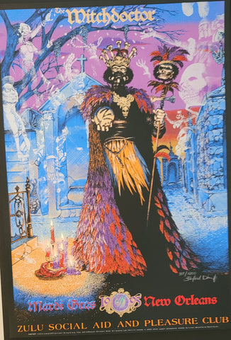 1995 Mardi Gras Official Zulu Poster