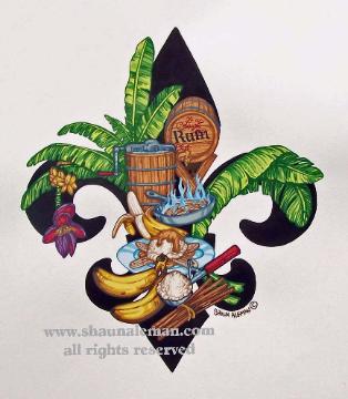 Bananas Foster Fleur de Lis