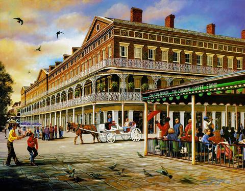 Evening at Cafe du Monde