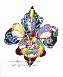 King Cake Fleur de Lis