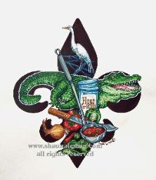 Alligator  Fleur de Lis