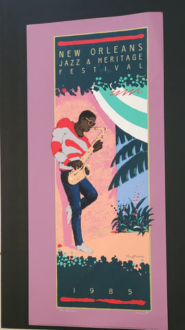 1985 New Orleans Jazz and Heritage Festival poster