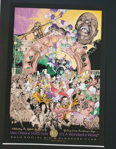1999 Mardi Gras Official Zulu Poster