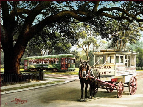 New Orleans Streetcar and  Roman Candy Wagon