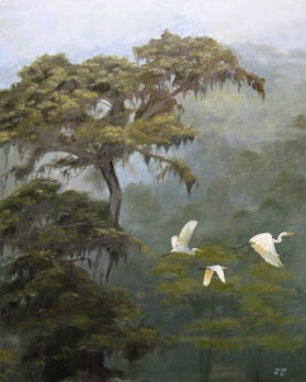 Egrets Flight